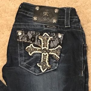 MISS ME dark denim boot cut jeans sz 27